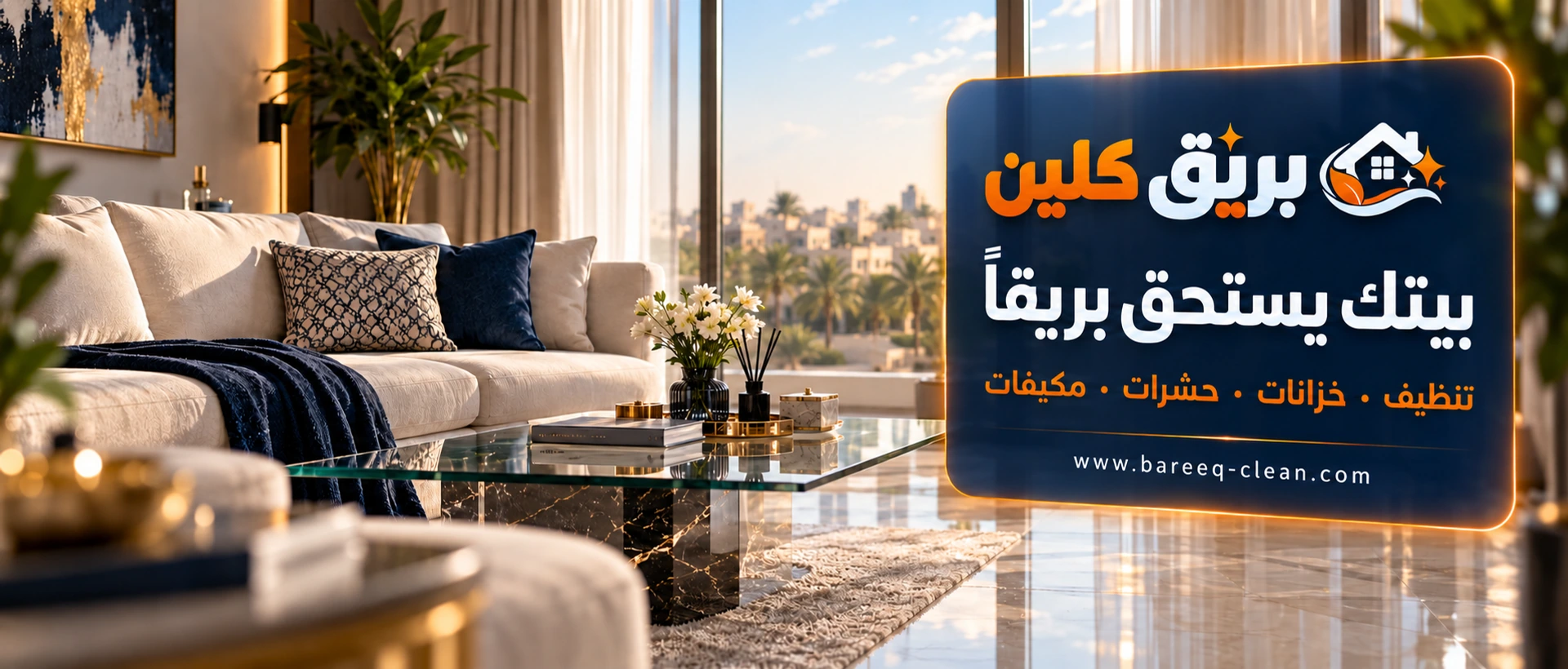بيتك يستحق بريقاً: بريق كلين للخدمات المنزلية