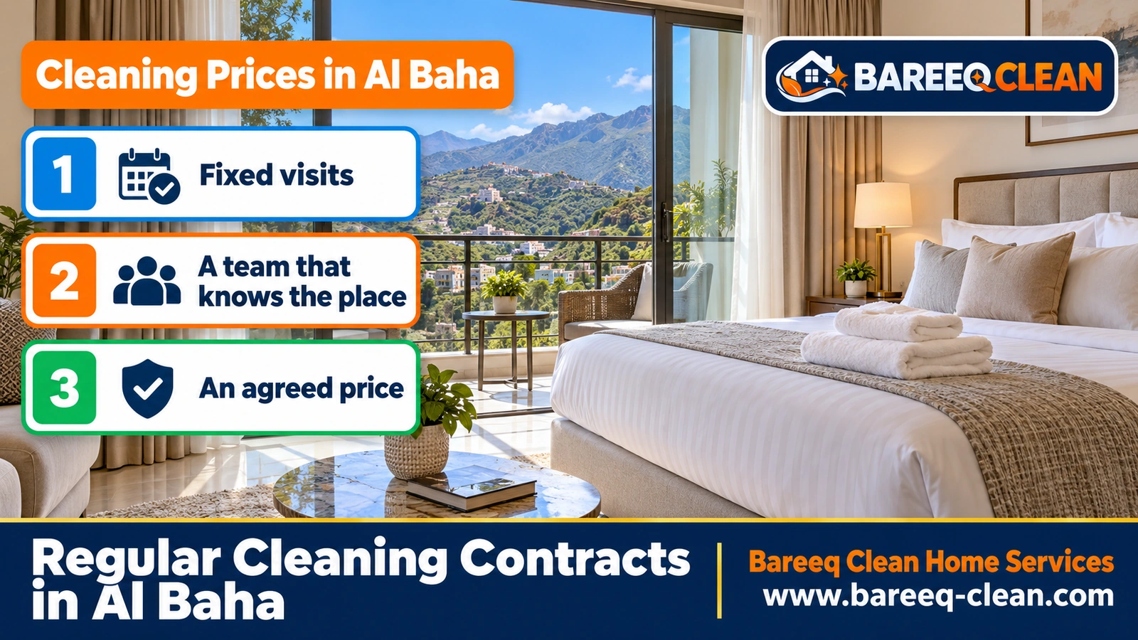 Regular cleaning contracts in Al Baha