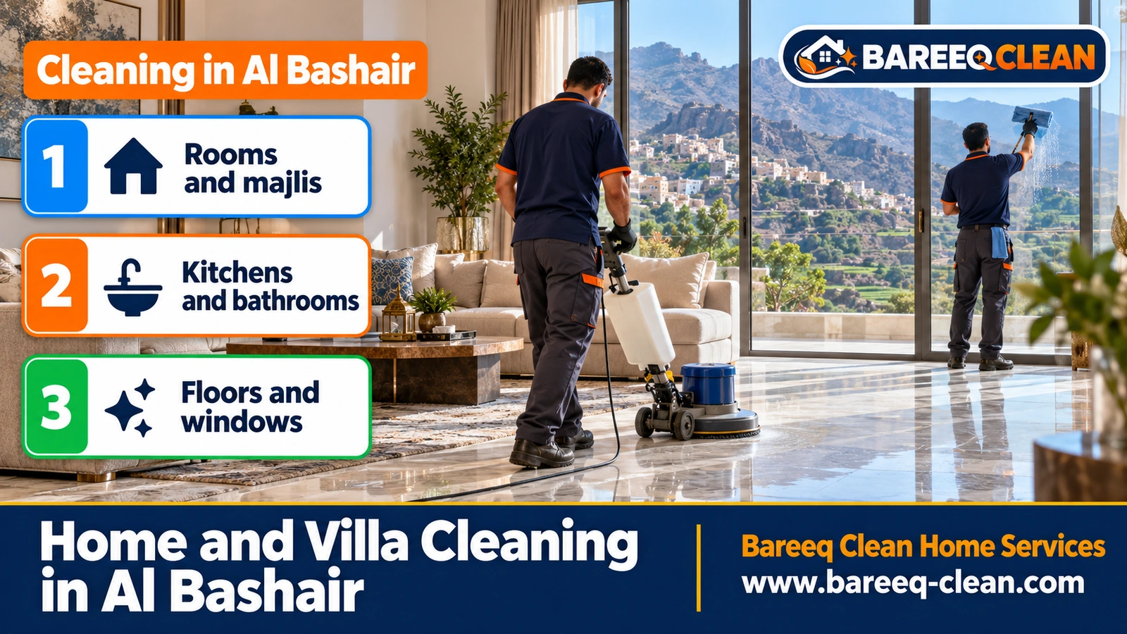 Home and villa cleaning in Al Bashair