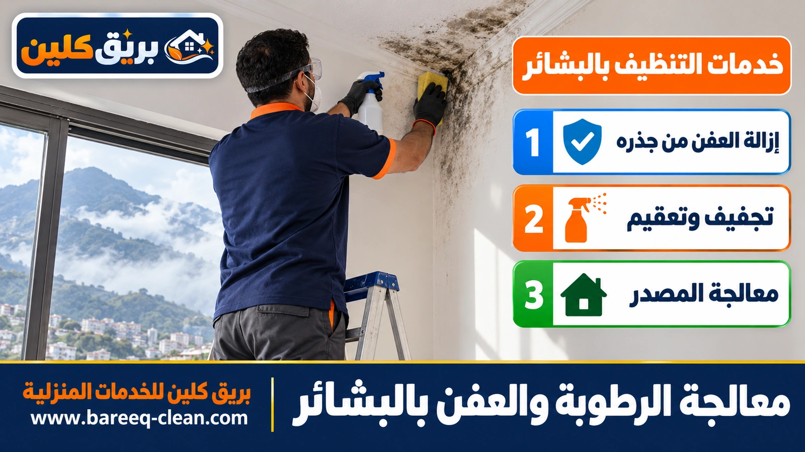 معالجة الرطوبة والعفن بالبشائر