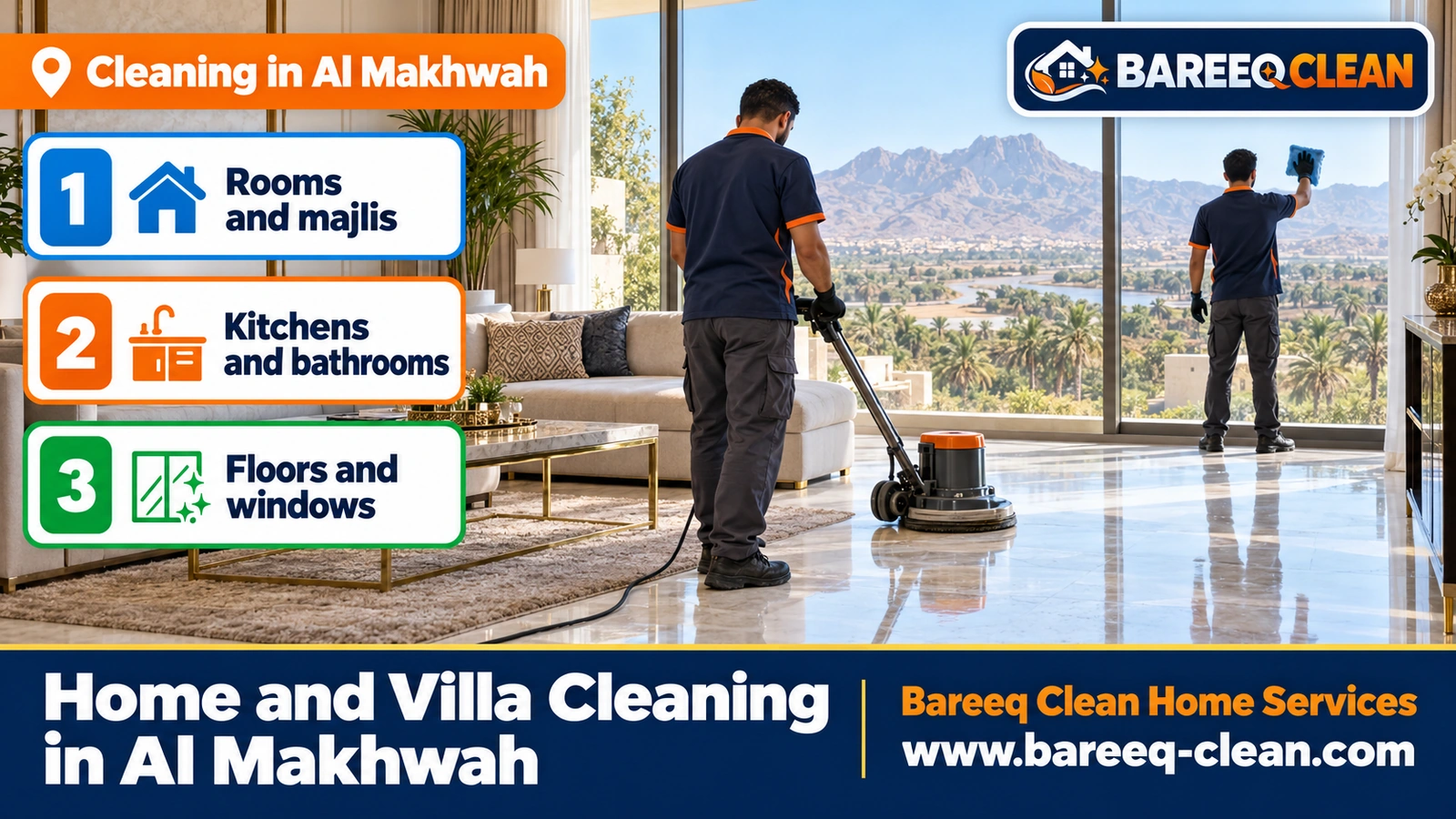 Home and villa cleaning in Al Makhwah