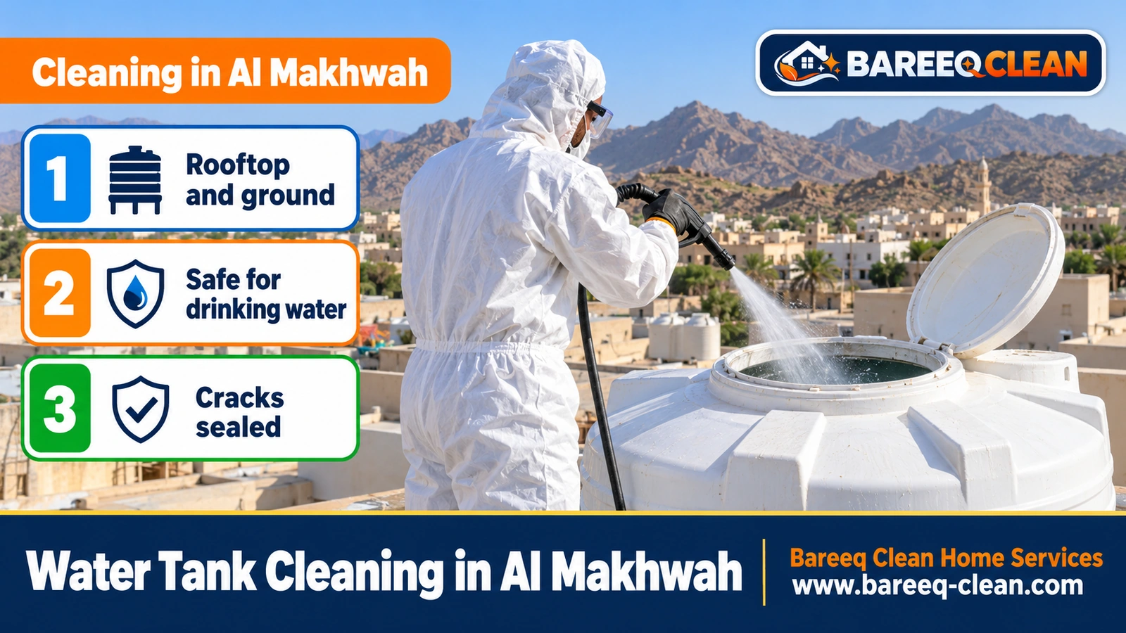 Water tank cleaning in Al Makhwah