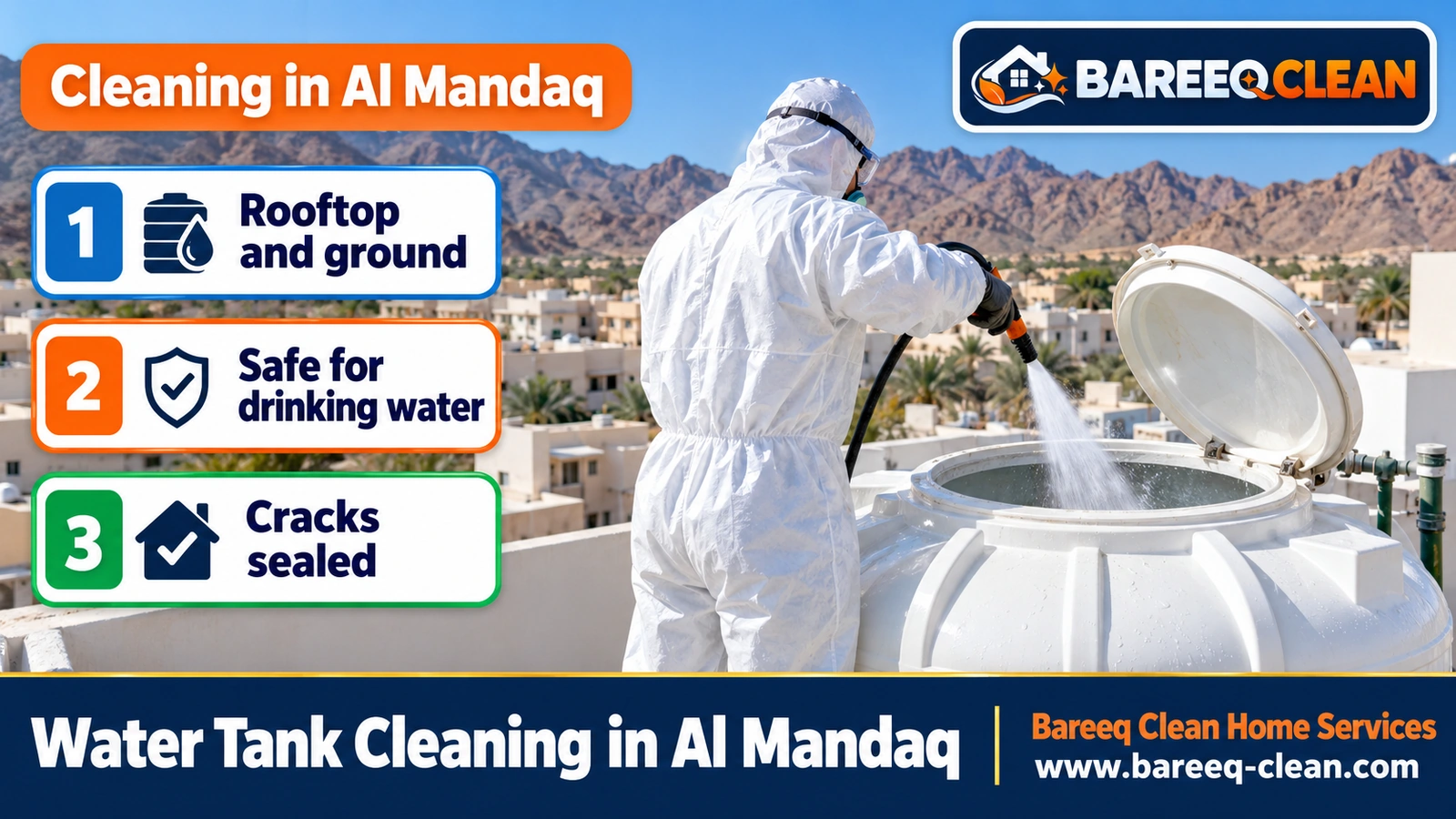 Water tank cleaning in Al Mandaq