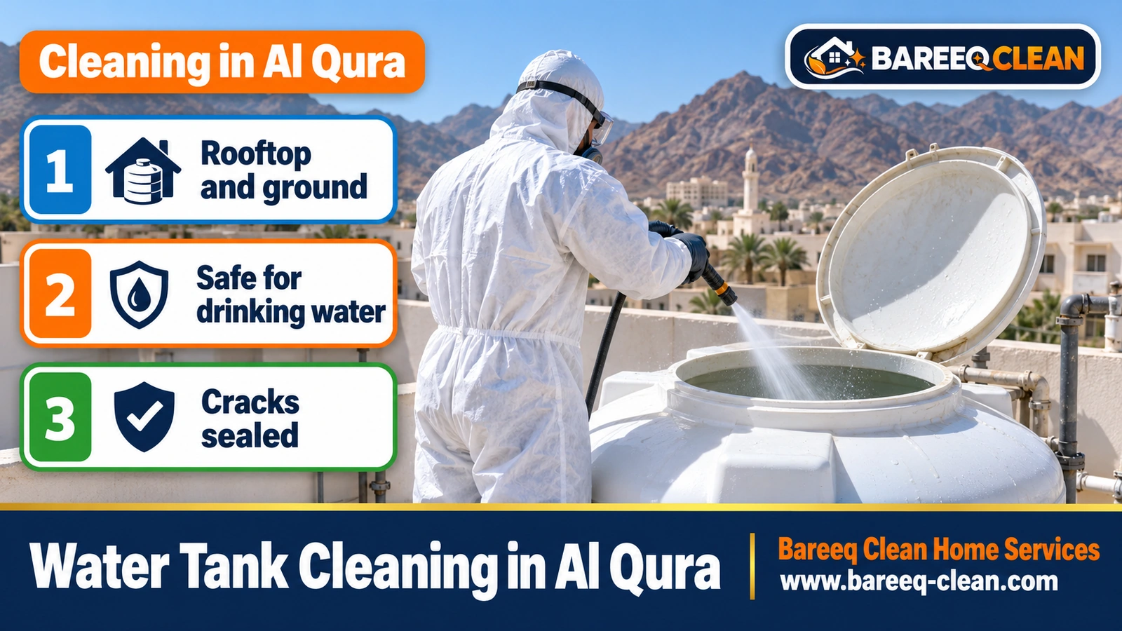 Water tank cleaning in Al Qura