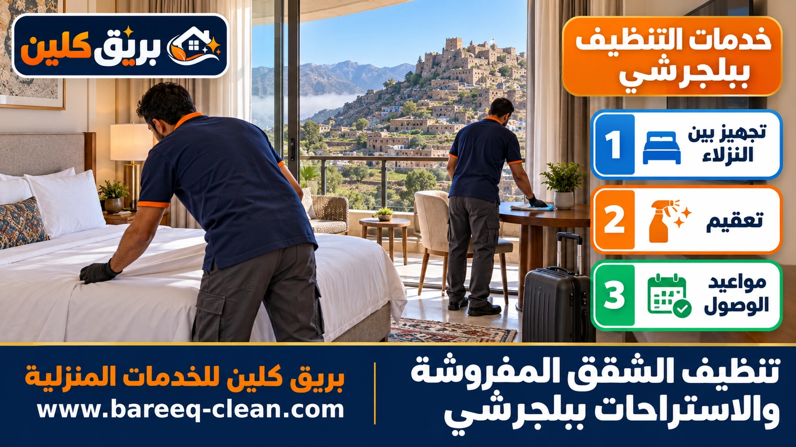 تنظيف الشقق المفروشة والاستراحات ببلجرشي