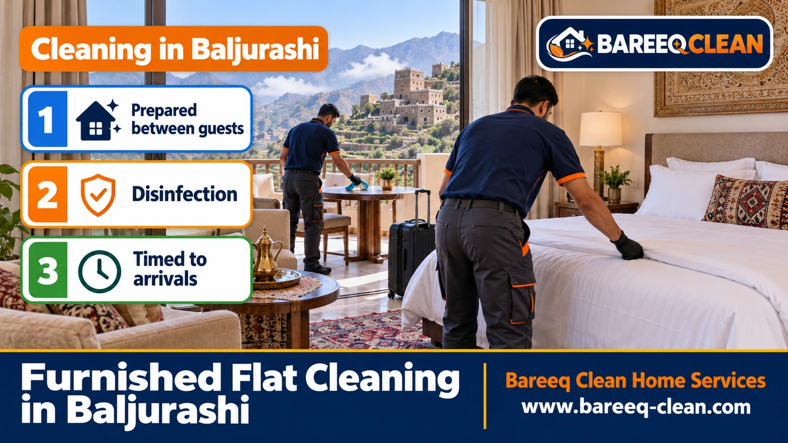 Furnished flat and rest house cleaning in Baljurashi