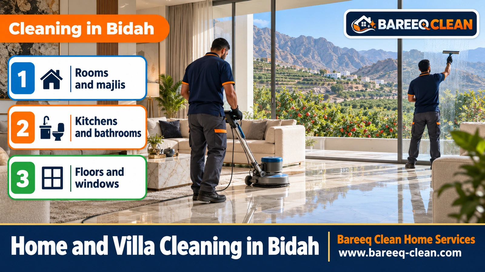 Home and villa cleaning in Bidah