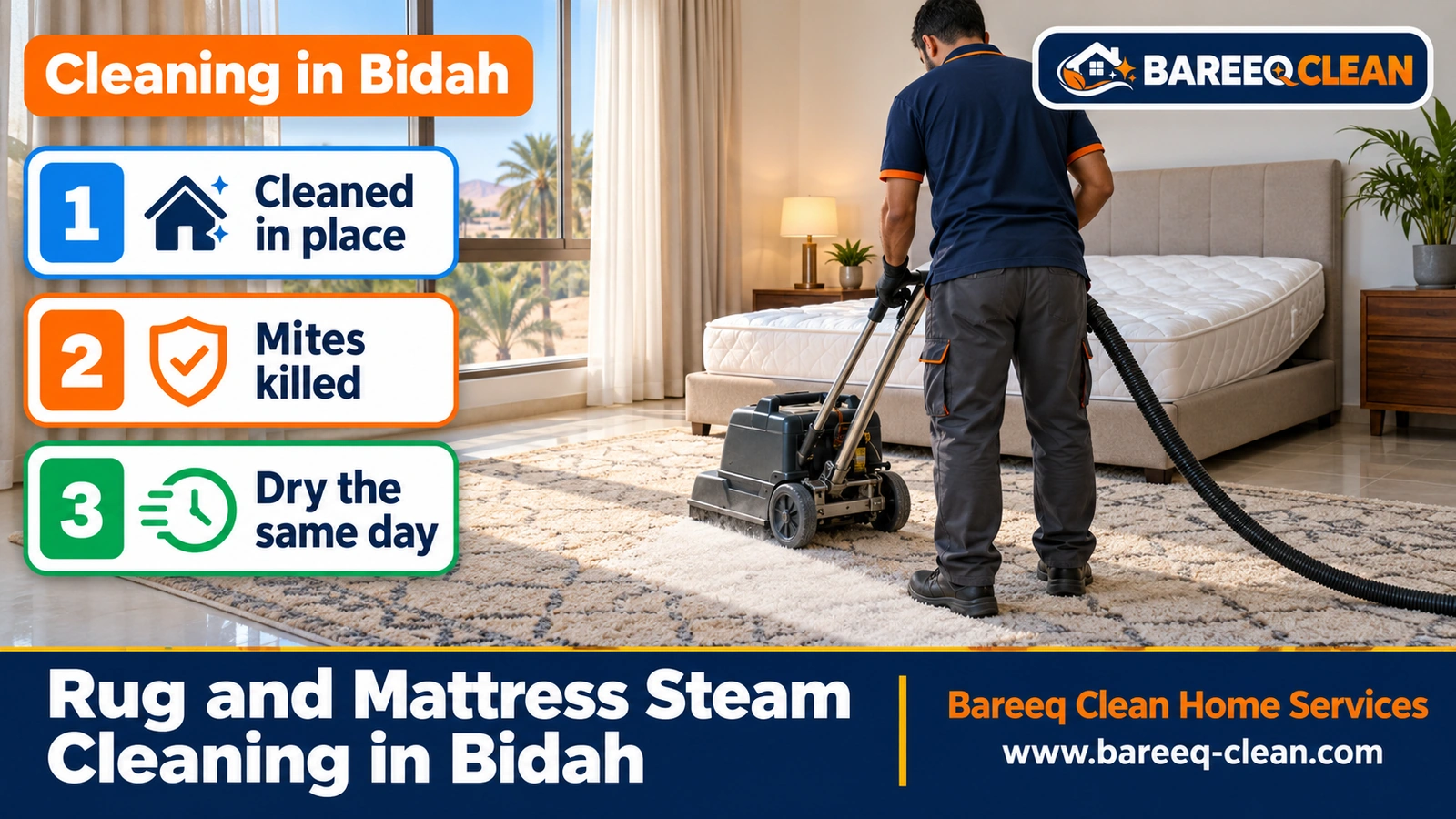 Rug and mattress steam cleaning in Bidah