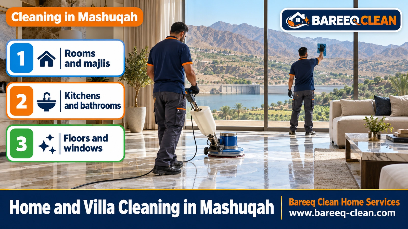 Home and villa cleaning in Mashuqah