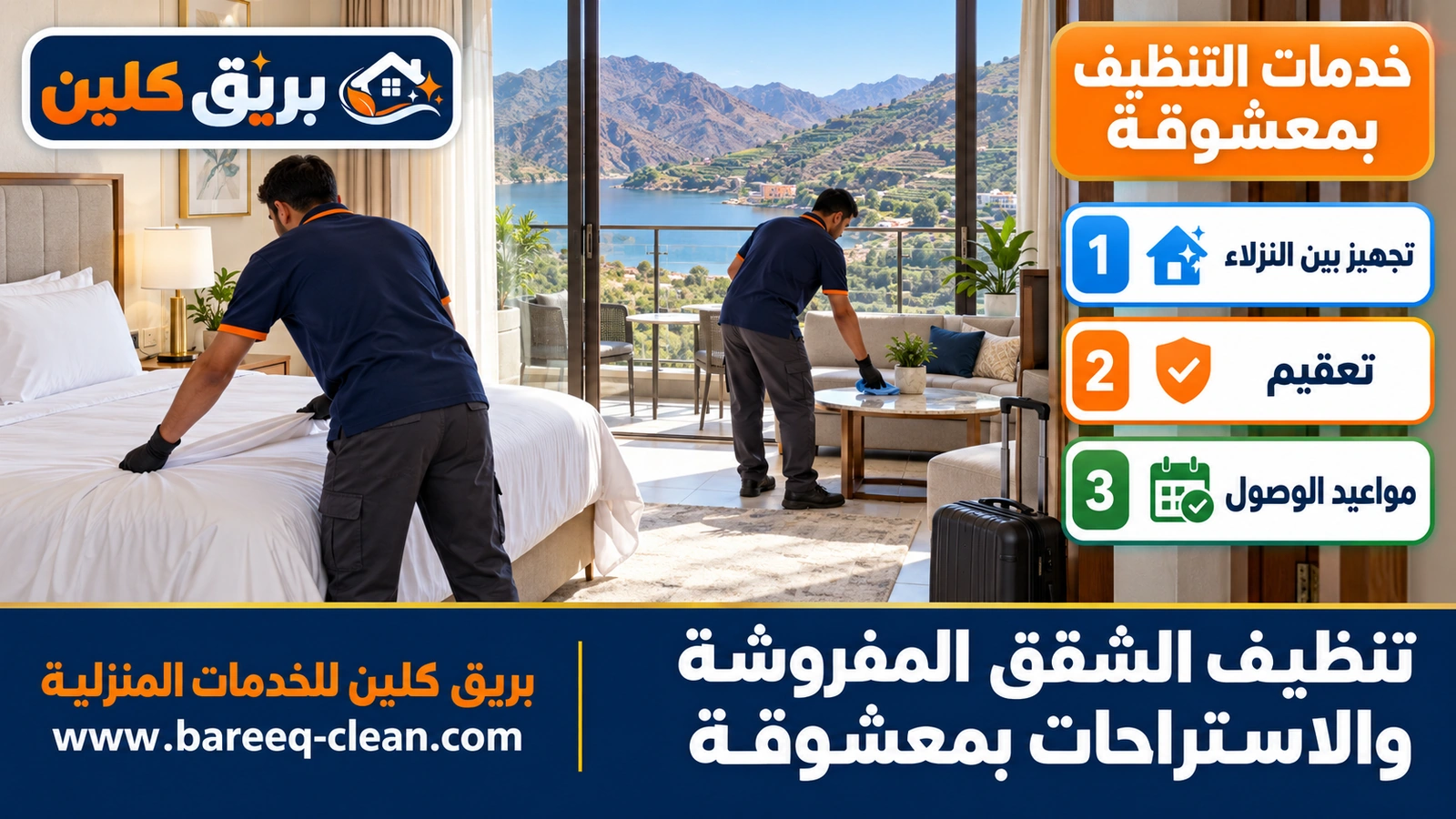 تنظيف الشقق المفروشة والاستراحات بمعشوقة