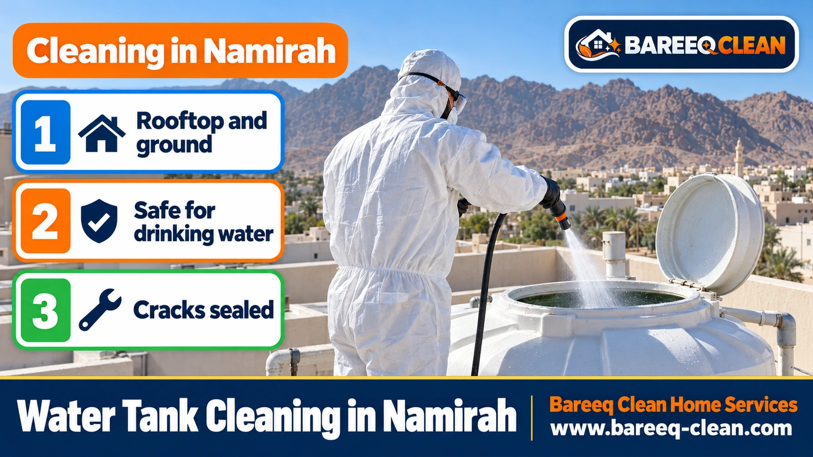 Water tank cleaning in Namirah