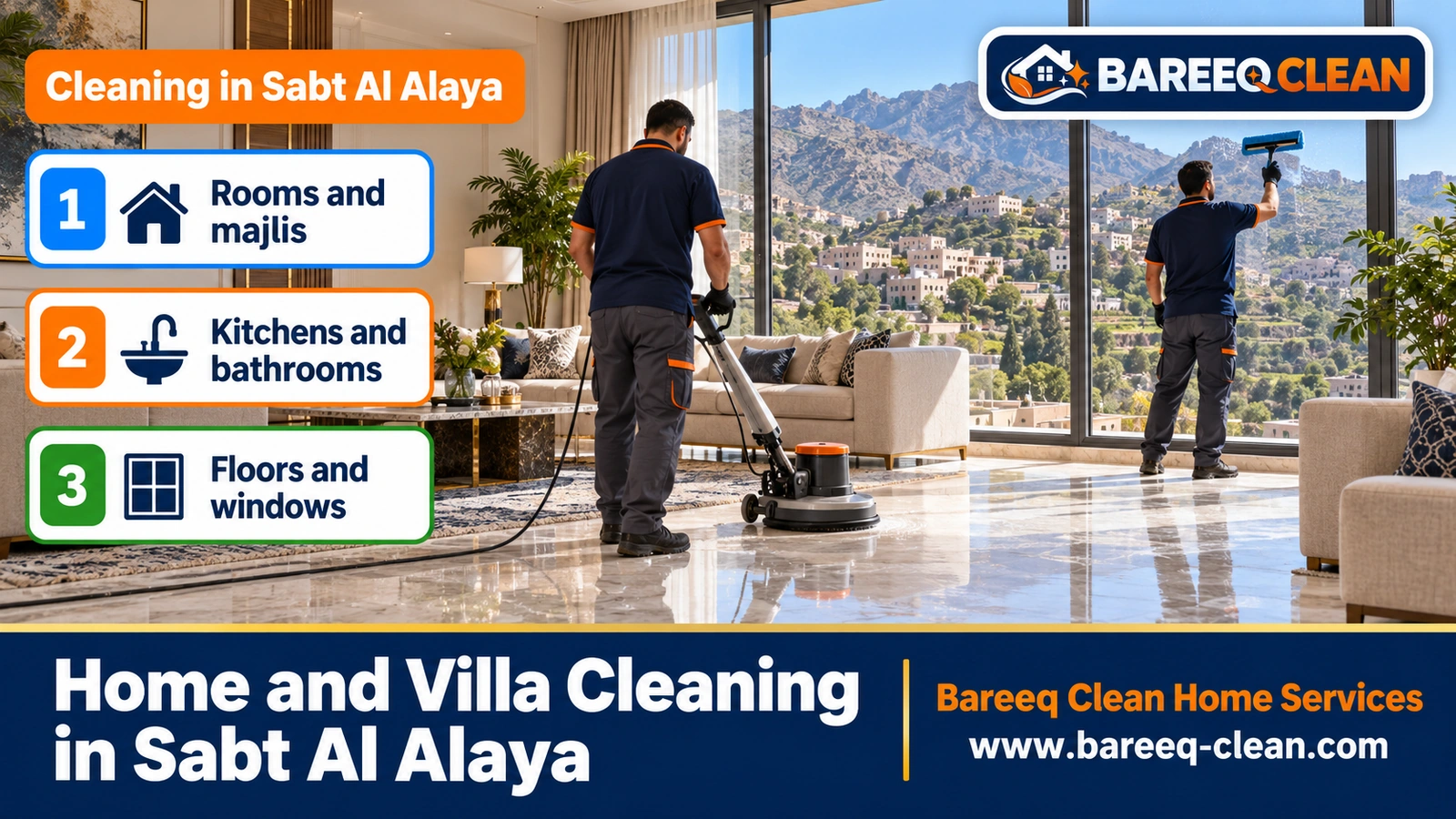 Home and villa cleaning in Sabt Al Alaya
