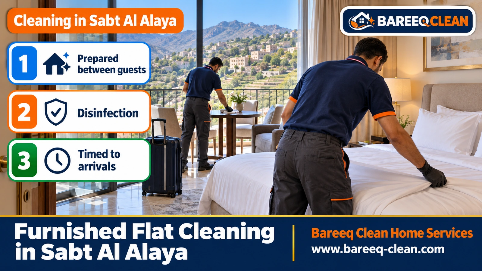 Furnished flat and rest house cleaning in Sabt Al Alaya