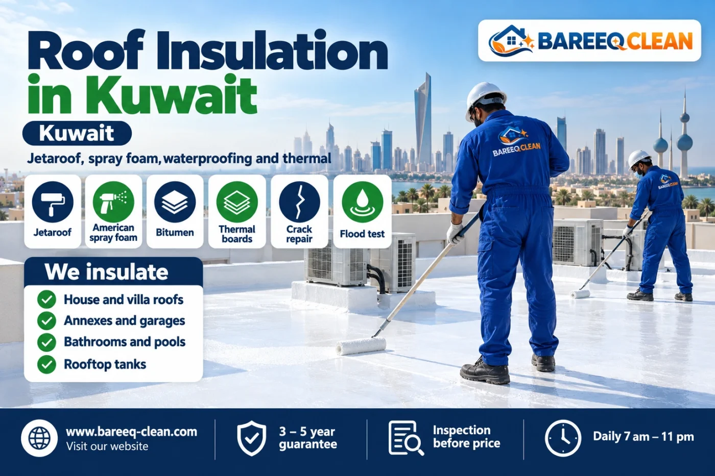 Roof Insulation in Kuwait | Jetaroof, Spray Foam, Waterproofing and Thermal