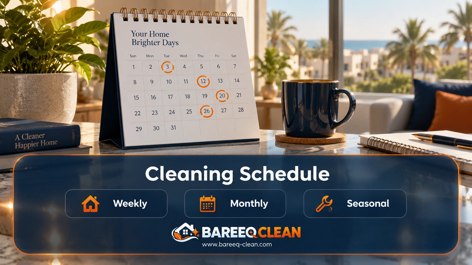 Cleaning Schedule | Bareeq Clean Home Services