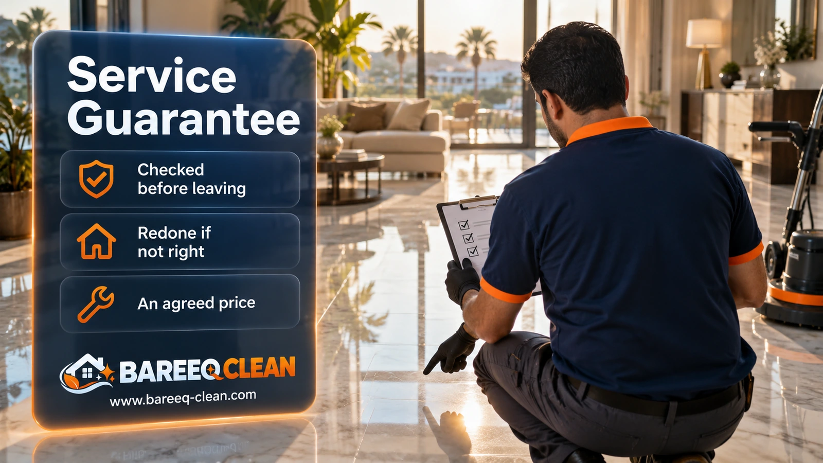 Service Guarantee | Bareeq Clean Home Services