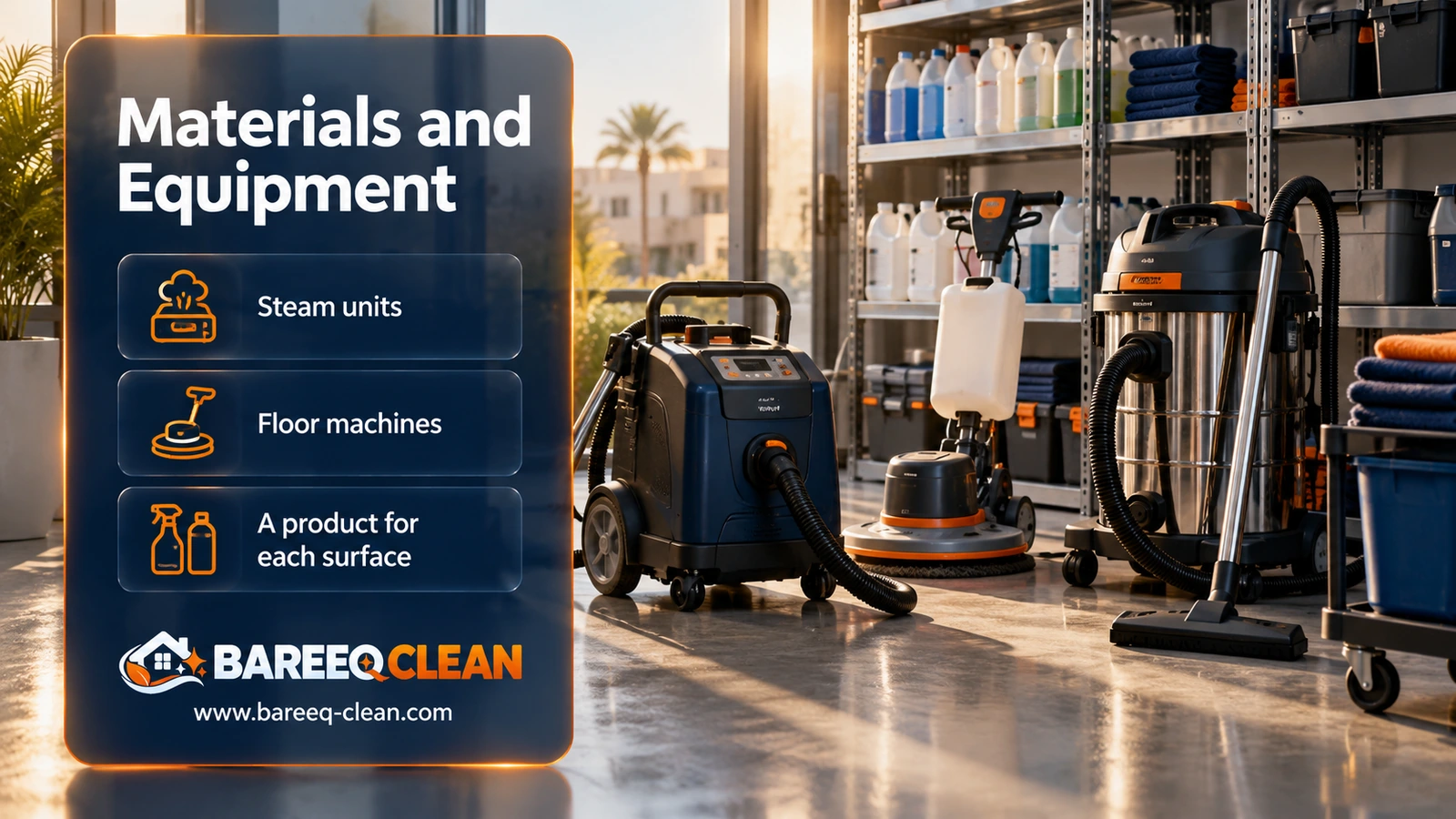 Materials and Equipment | Bareeq Clean Home Services
