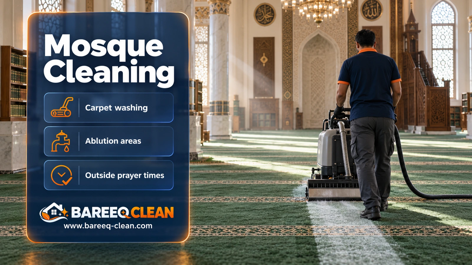Mosque Cleaning | Bareeq Clean Home Services
