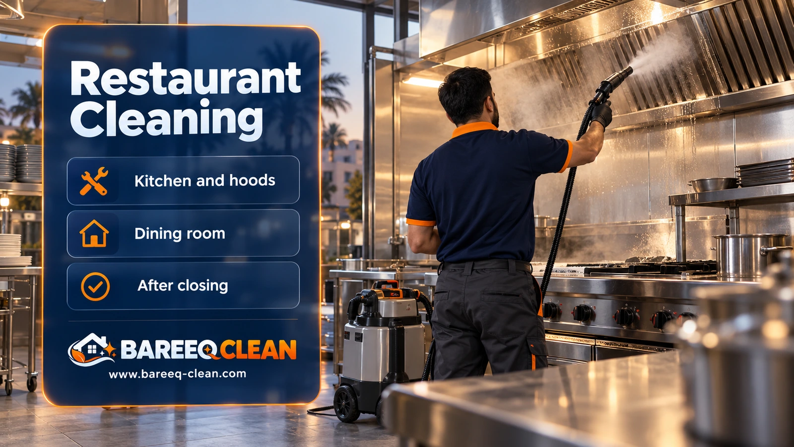 Restaurant Cleaning | Bareeq Clean Home Services