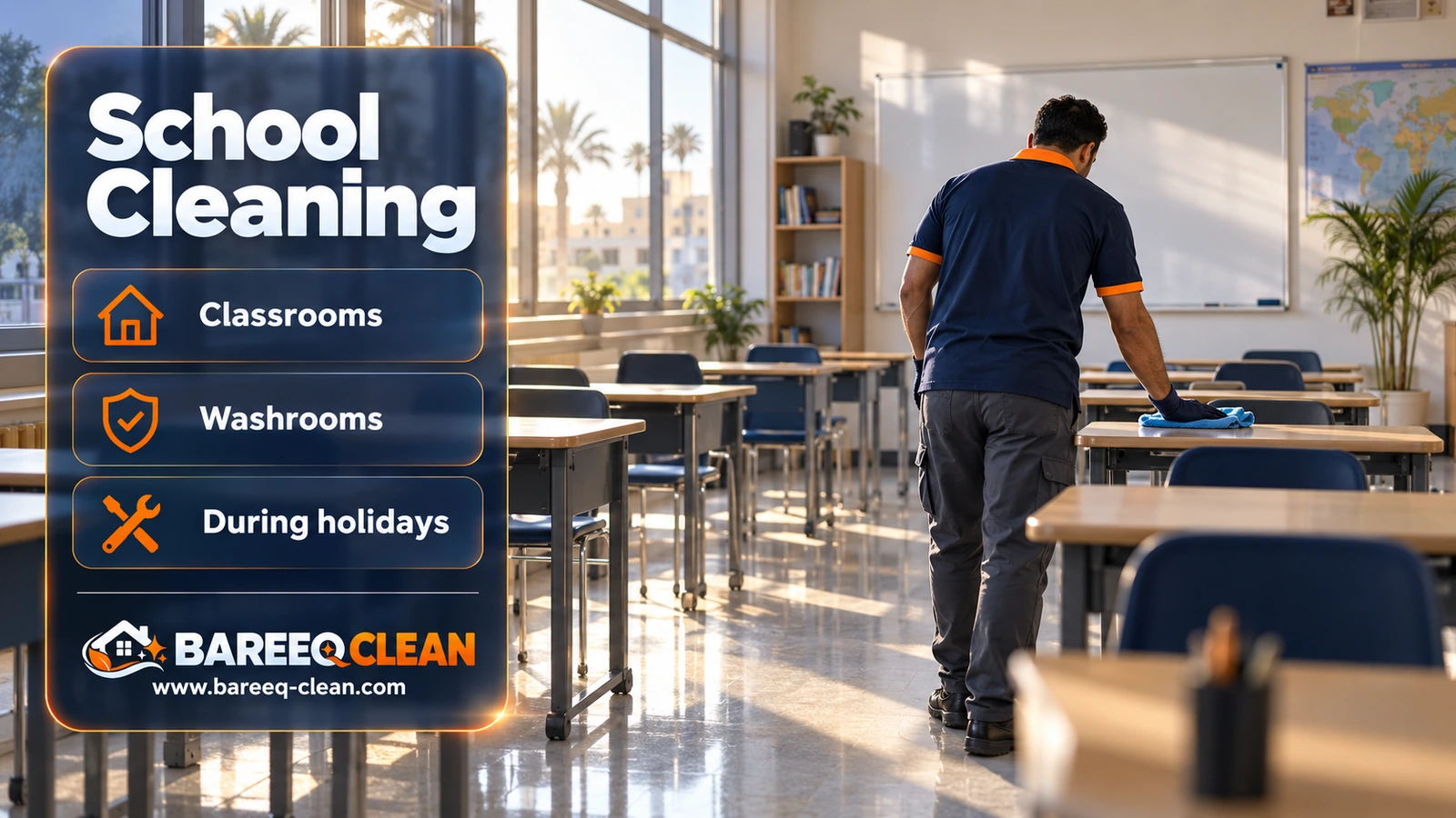 School Cleaning | Bareeq Clean Home Services