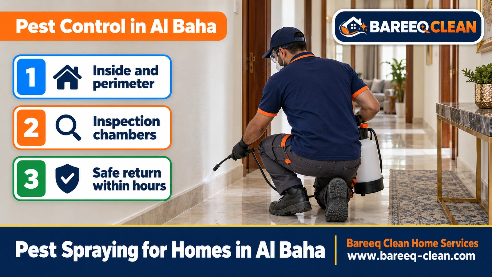 Pest spraying and control for homes in Al Baha