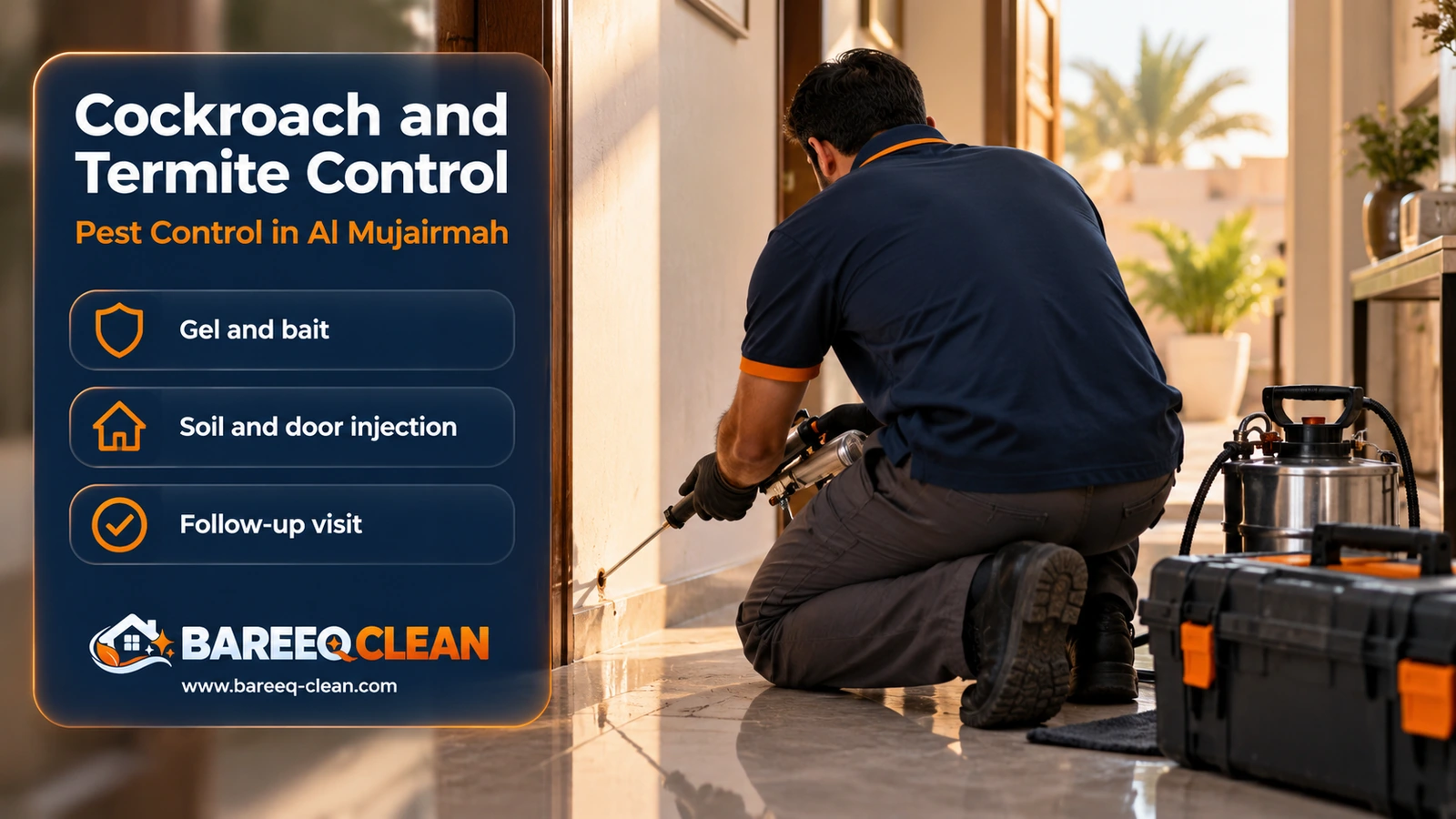 Cockroach and termite control in Al Mujairmah