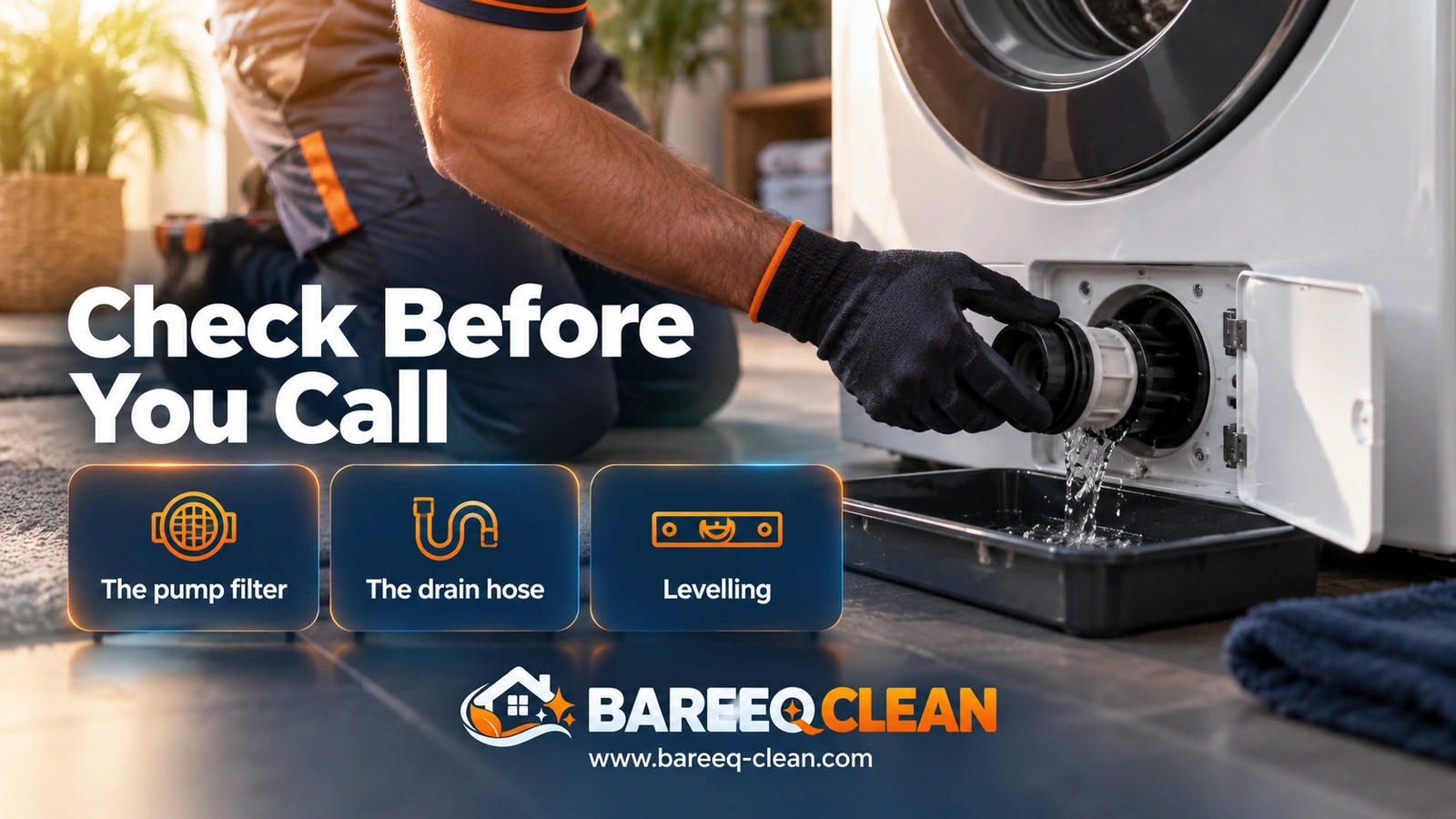 Check before you call: the washing machine pump filter