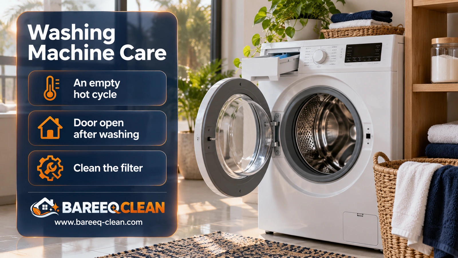 Washing machine care: cleaning the door seal and detergent drawer